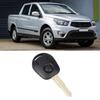 2 Buttons Black Remote Key Housing Case Fits for Ssangyong Actyon Kyron Rexton