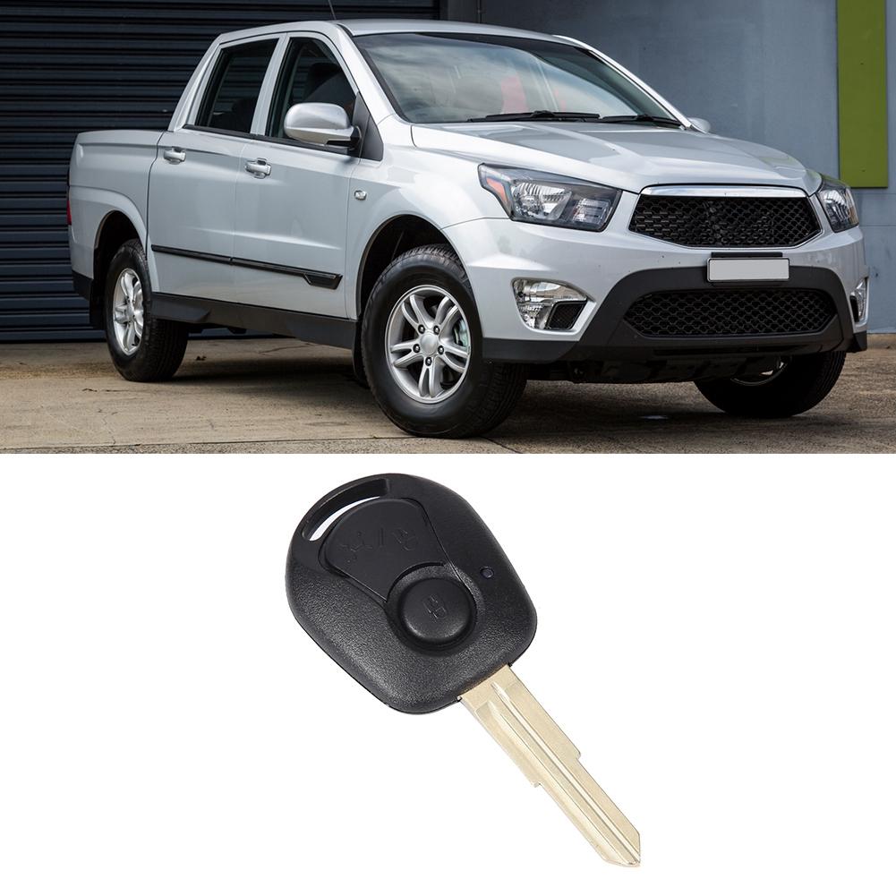 2 Buttons Black Remote Key Housing Case Fits for Ssangyong Actyon Kyron Rexton