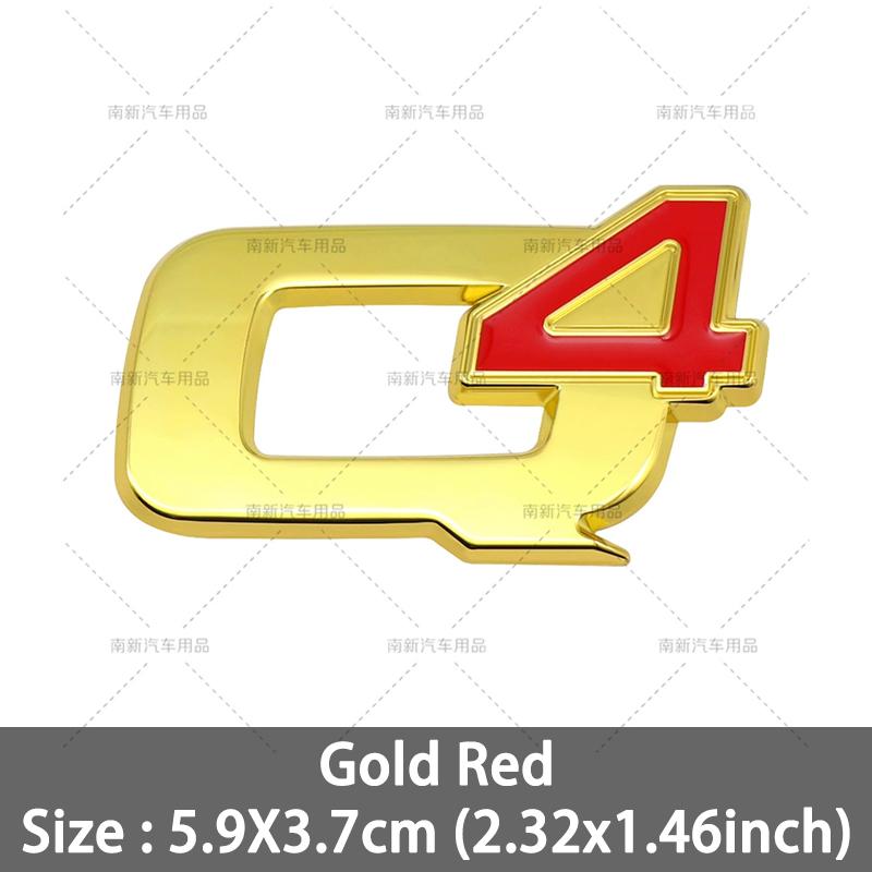 RZUD8 3D Metal Q2 Q4 Letter Badge Rear Giulia Stelvio Trunk Emblem Car Stickers For Alfa Romeo Giulia Stelvio Car Styling Accessories