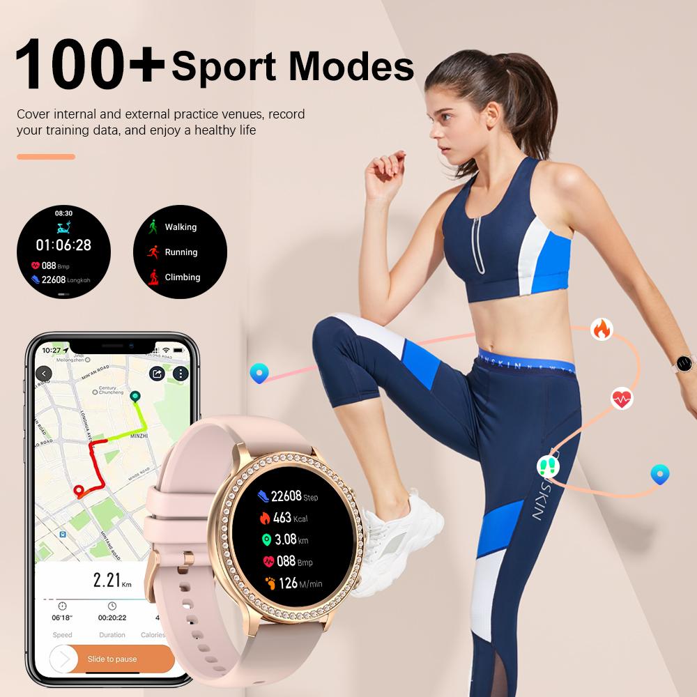 MEVADEN Смарт-часы с Bluetooth-вызовом, женские часы с циферблатом на заказ, спортивные часы-браслет для фитнеса, модные женские умные часы для Android IOS