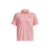 Solid Color Polo Neck Short Sleeve Polo Shirt Men Tops Pink 1378677-673