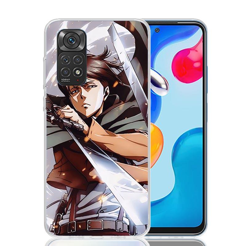 Attack-Titan Levi Phone Case For Xiaomi Redmi Note 15 14 13 12S 12 Pro Plus 11S 11E 11 11T 10S 10 Art Soft Pattern Cover Redmi N