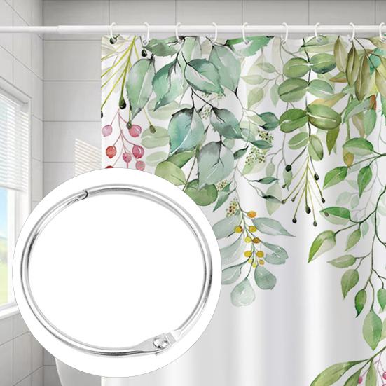 12 шт., кольца для занавески для душа в ванной, устойчивые к ржавчине, гладкие скользящие, плотно закрытые, круглые крючки для занавески для душа с защитой от падения