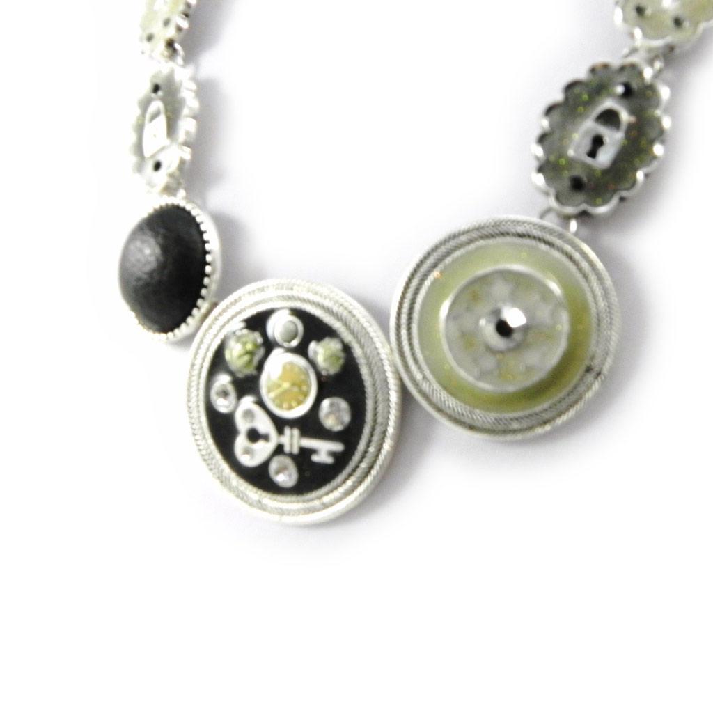 Les Trésors De Lily [H9879] - Дизайнерское колье «Бабушка» серо-черный