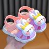Baby Summer 3D Rabbit Bear Boys Girl's Sandals Kids Cartoon PVC Non Slip Sandals Children Soft Bottom Hook Loop Kids Beach Shoes