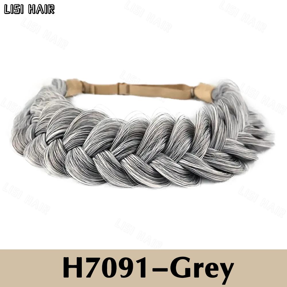 MISS WIG 1 шт., классическая 3-прядная эластичная плетеная повязка на голову, синтетический парик, повязка на голову, натуральный настоящий парик, косы, подходит для женщин и девочек