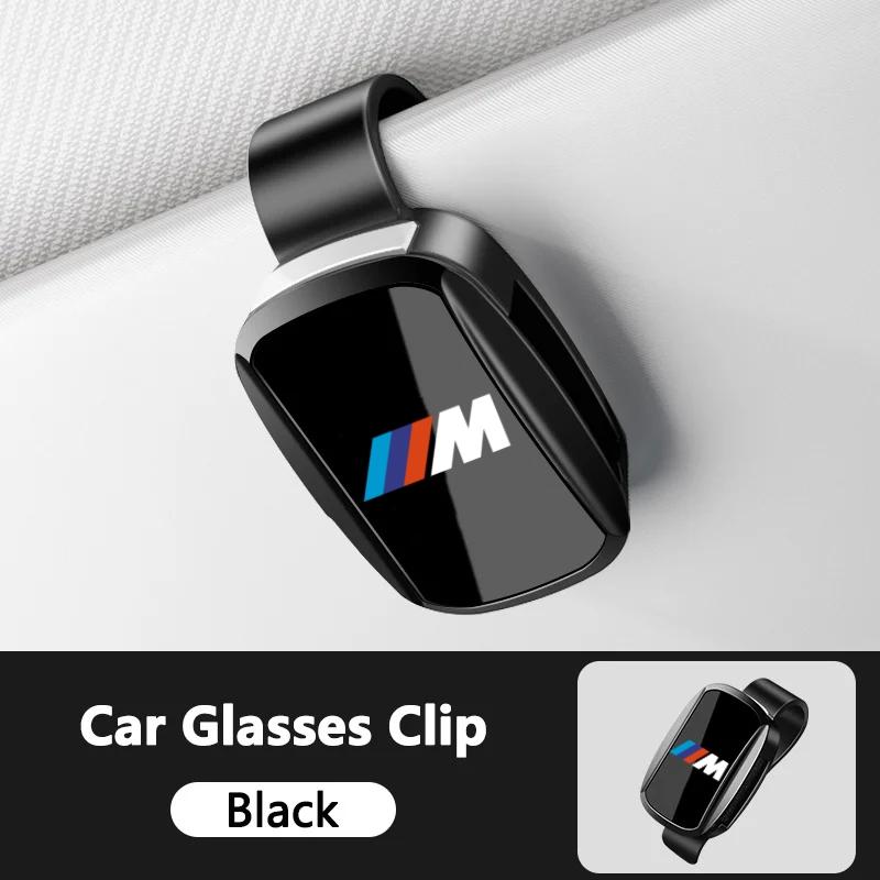 Car Sun Visor Glasses Clip Pressing Switch Eyeglasses Holder For BMW M Emblem E46 E36 E34 F10 E90 F30 E60 F30 E53 E30 E92 E87 GI7