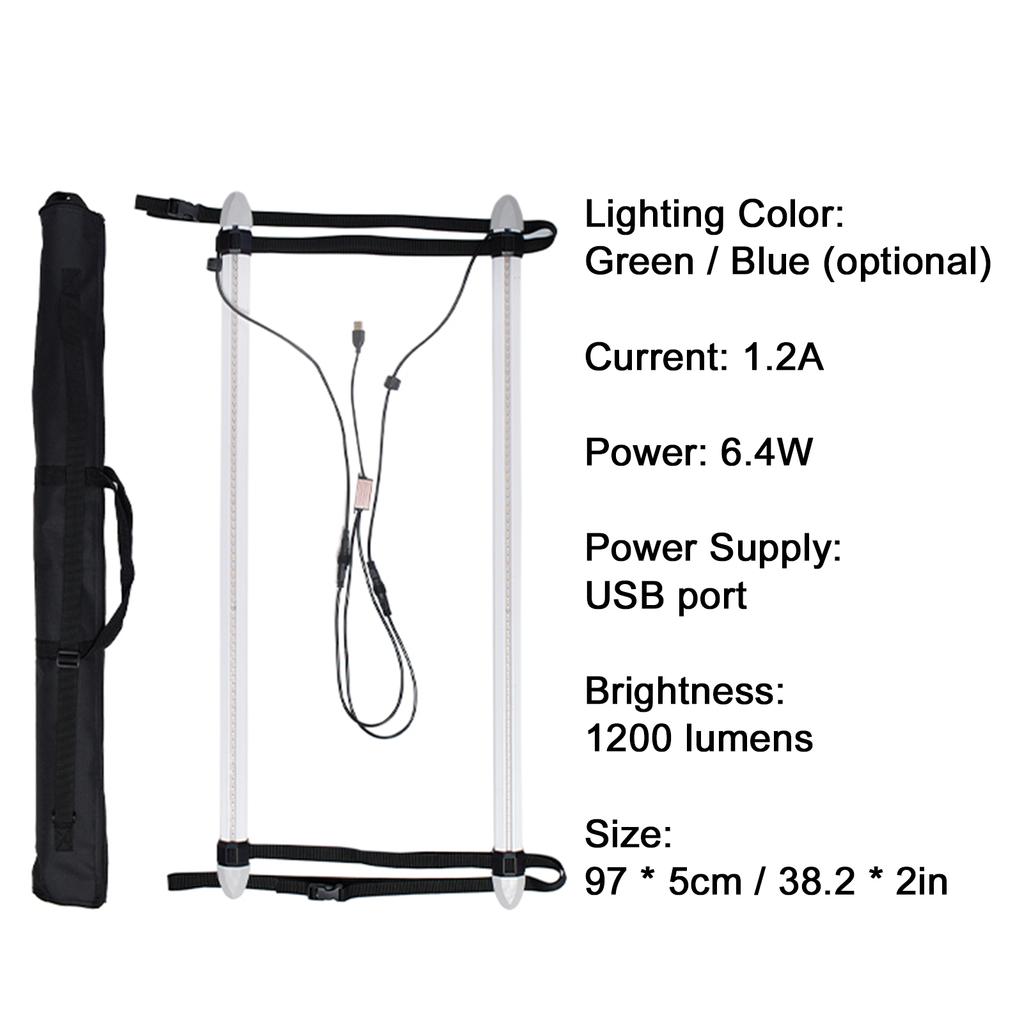 Светодиодный фонарь для доски для серфинга с веслом с перезаряжаемой батареей, цветная водонепроницаемая светодиодная система освещения с сумкой для переноски для доски для серфинга с веслом