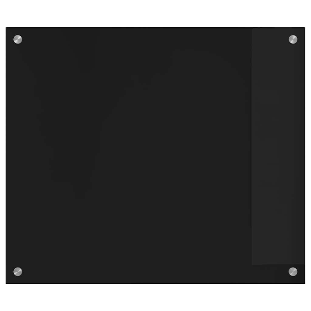 Black Kitchen Backsplash 70 x 60 cm Tempered Glass