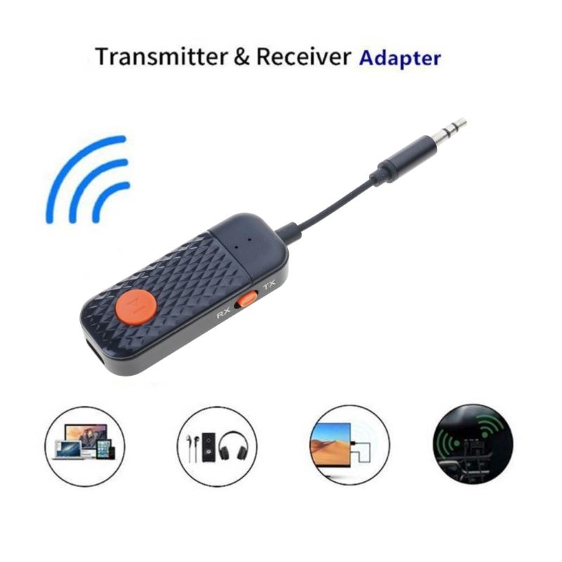 Портативный Bluetooth-совместимый 5.4 Аудиоадаптер для ТВ ПК Домашних колонок со звуком высокой четкости и светодиодными индикаторами