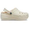 Crocs Классический закрытый сабо на платформе с подкладкой 'Костяной' Женский 207938-2Y2