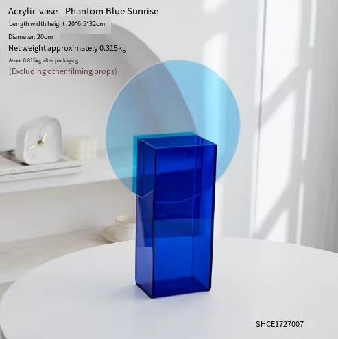Modern Geometric Acrylic Flower Vase Tall Wave Shaped Dropship Home Office Wedding Decor for Flowers