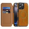 For iPhone 16 Pro Leather Case Compatible with MagSafe RFID Blocking Card Holder Phone Cover
