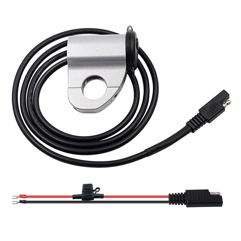 LMoDri мотоциклетное зарядное устройство для мобильного телефона из алюминиевого сплава, водонепроницаемый цифровой дисплей, вольтметр 2,4A, USB-зарядка для быстрой зарядки