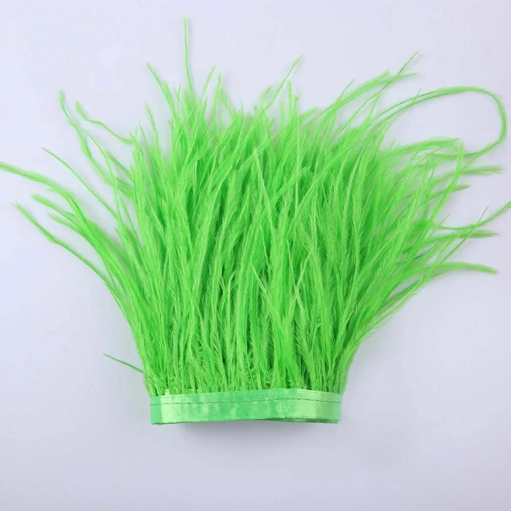 Feather53 Цветная лента с отделкой из страусиных перьев 10-15 см 1 м для поделок, свадебных платьев, карнавальных костюмов, домашнего декора, швейных принадлежностей