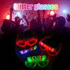 Fun Sunglasses LED Light Up Heart Glasses Glow In The Dark Party Eyewear for Concerts Nightclubs Raves