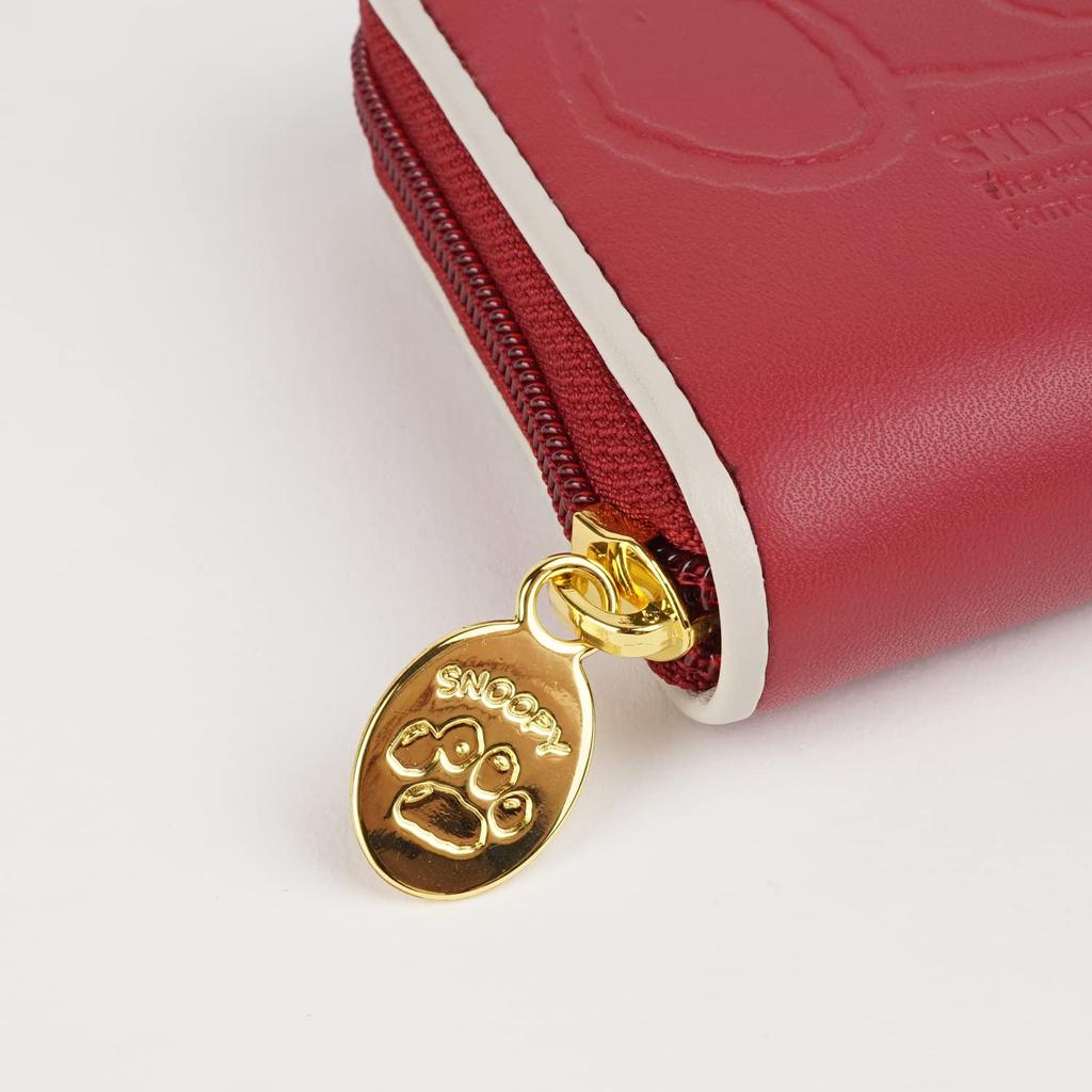 Snoopy Кошелек длинный на круговой молнии Тисненый Милый Peanuts SNOOPY PEANUTS Персонаж Милый Кошелек большой вместимости Упаковка Рождество [E-mono] Женский (зеленый)