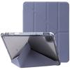 Для iPad Про 13 (2024) Чехол ТПУ+Акрил+ПУ Кожа Подставка Оригами Прозрачная Задняя Крышка Планшета