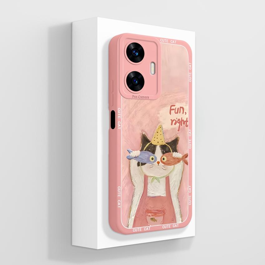 Красивые чехлы для телефона в форме сердца любви для Realme C55 C35 C25 C20 C15 C11 C21Y C25Y Мягкий жидкий силиконовый бампер Противоударный защитный чехол для Realme Casing