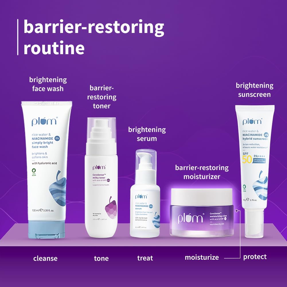 Plum CeraSense Moisturizing Crème 25g Pack | 72Hr Hydration & Barrier Repair for Dry Normal Skin