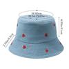 Denim Bucket Hat Foldable Beach Cap Summer Panama Hat  for Women