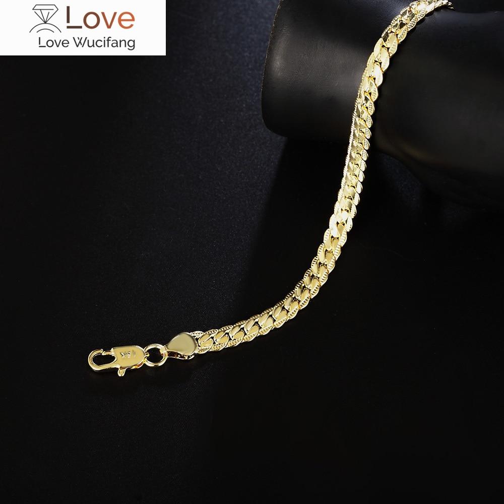 Браслет Lekani из стерлингового серебра 925 пробы, ювелирные изделия, 5 мм, 20 см, змея, плоский мужской браслет-цепочка, нарукавная повязка / браслет для мужчин