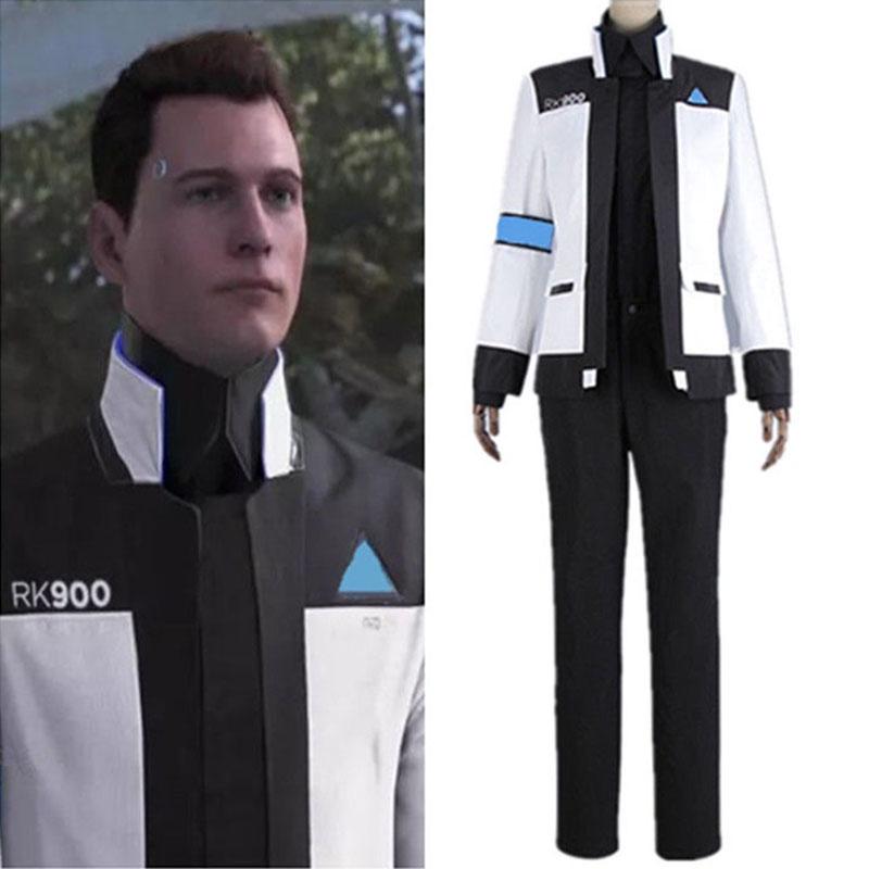 Изысканные куртки-униформы для косплея Detroit Become Human Connor Rk900, полный комплект, изготовленные из приятной для кожи полиэфирной ткани