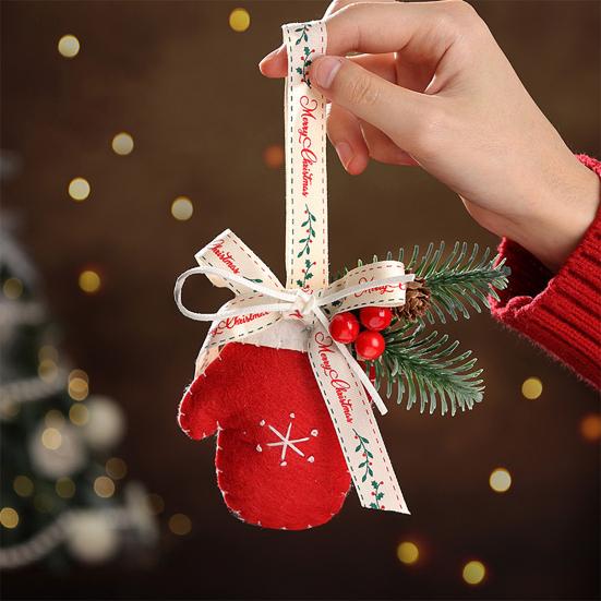 Рождественское украшение Маленький сапожок Варежка Санта Снеговик Пряничный человечек Подвесное украшение на елку Праздничный декоративный кулон для автомобиля для декора стен и дверей