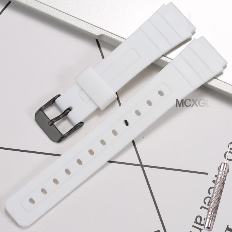 Смоляные Аксессуары для Часов Подходят для Casio F-91W F-84 F-94 F-105 Мужской Сменный Ремешок Водонепроницаемый Ремешок для Часов Резиновый Ремешок
