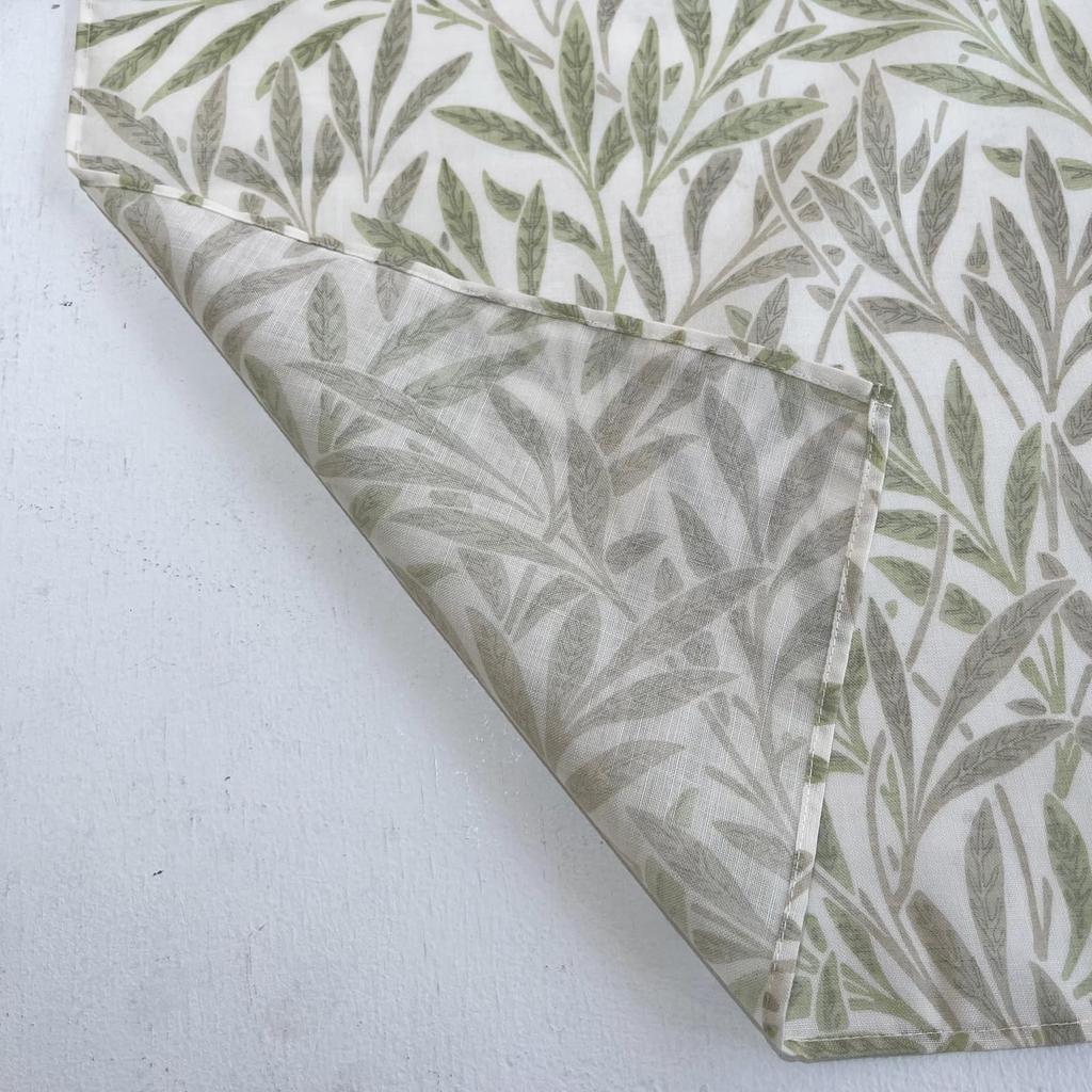 Норен в стиле Morris Design Studio, Прозрачный ивовый, Зеленый, 145 x 150 см, Огнестойкий, EJ1724, от Kawashima Selkon Textiles