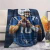 Drake Maye Printed Flannel Blanket, soft throw for bedroom sofa, washable, fan merchandise, great gift.