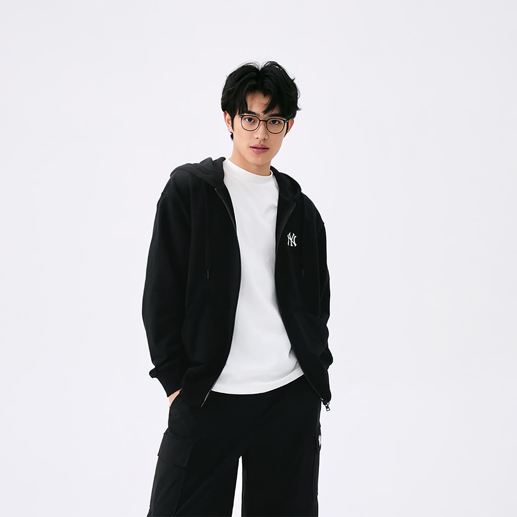 New MLB New York Yankees Basic Collection SS25 Sweatshirt Unisex Black 3ATRB0151-50BKS