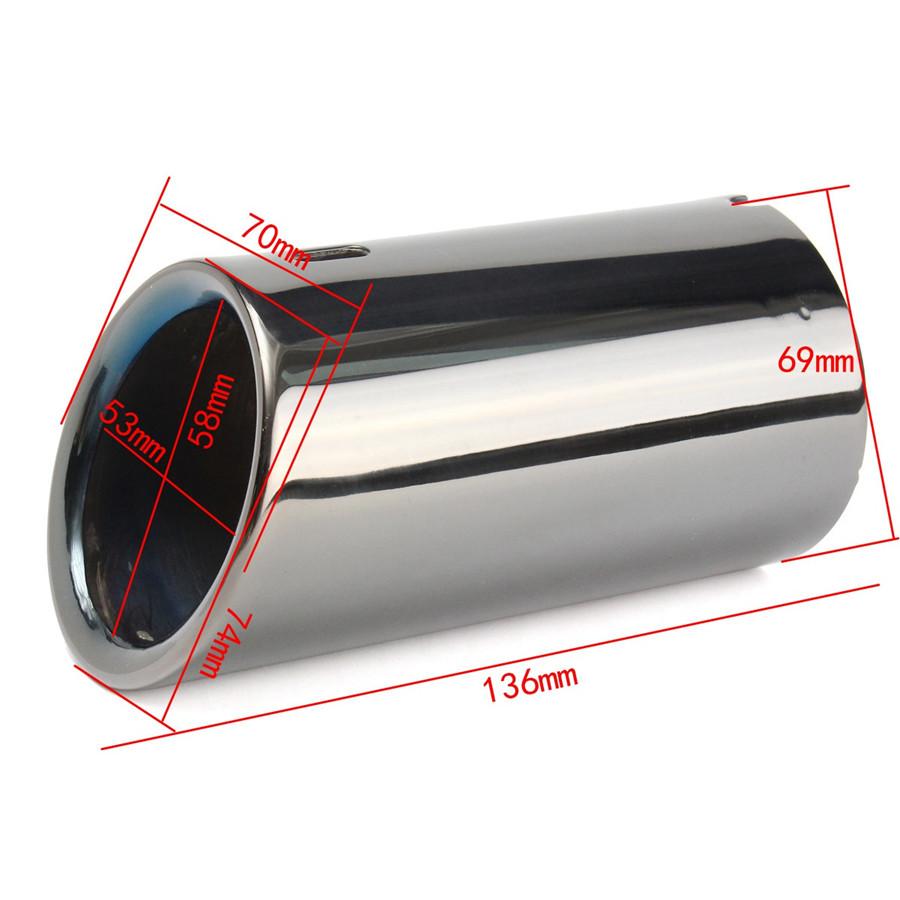 2 шт. автомобильные выхлопные серебряные наконечники для BMW E90 E92 325 328i 3 серии 2006-10