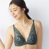 AMOSTYLE Hope Peaceful M010 Size D75 Bra, Leaf, (Green),