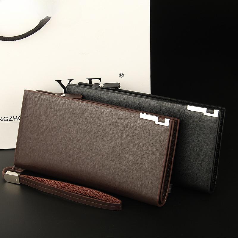 Men Long Wallets Large Capacity Zipper Handbag Card Holder Male Purse Coin Pocket Luxury Brand Clutch Wallet For Men