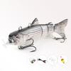 13 см/35 г электрическая многосочлененная рыболовная приманка с крючками, перезаряжаемая через USB, светодиодная светящаяся приманка для свимбейта, роботизированная искусственная приманка, рыболовные принадлежности