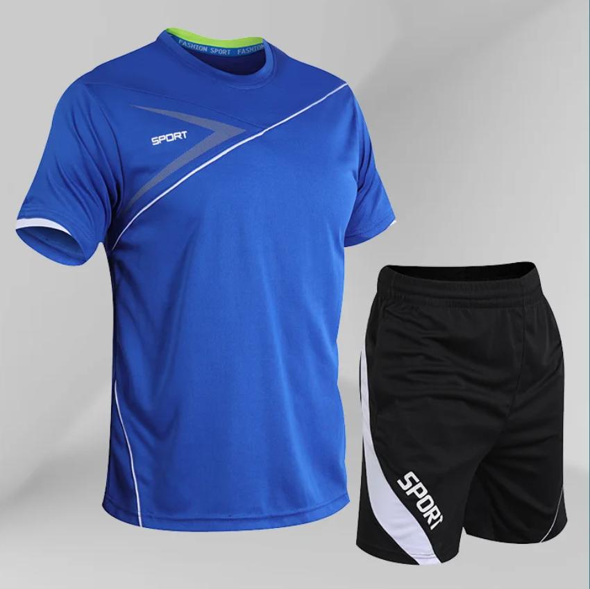 Спортивный костюм Мужской комплект Мужские комплекты из 2 предметов Летняя повседневная одежда Комплект спортивных костюмов для фитнеса
