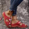 Fashion Trendy Floral Style Sandals 2024 New Summer Slope Heel Wear-resistant Lightweight Casual Daily Slippers Platform Sandals Traf