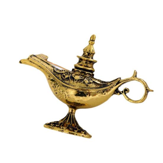 Unisex Brooch Retro Exotic Style Arabian God Lamp Glazed Enamel Anti-slip Shoulder Bag Collar Anti-exposure Pin Hat Clothes Pin