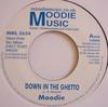 7-дюймовая пластинка L. MOODIE Down In The Ghetto MML2654 Moodie Music UK Регги Ска Даб Б/у