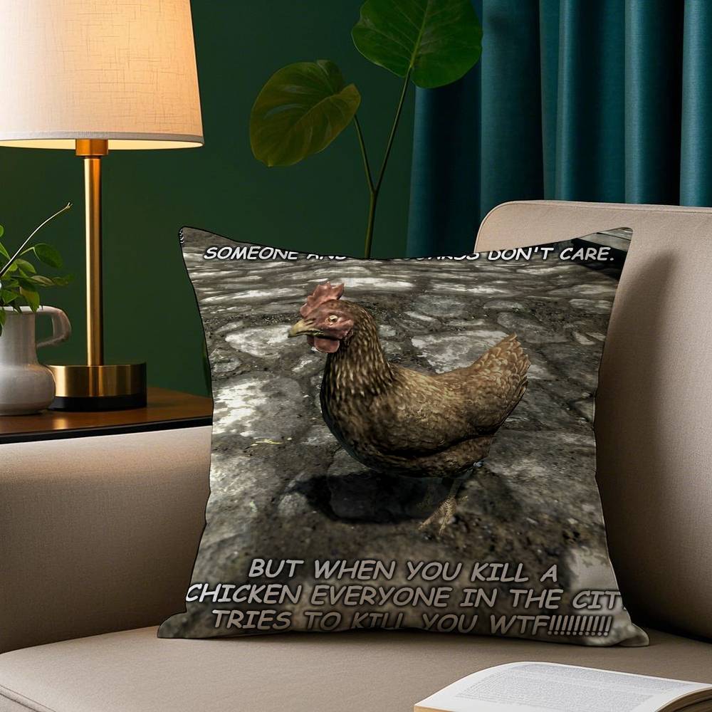 Эй Ты Ты Наконец Проснулся Мем Скайрим Наволочка Уютная Плюшевая Наволочка С Двусторонней Печатью – Домашний Подарок для Декора Спальни