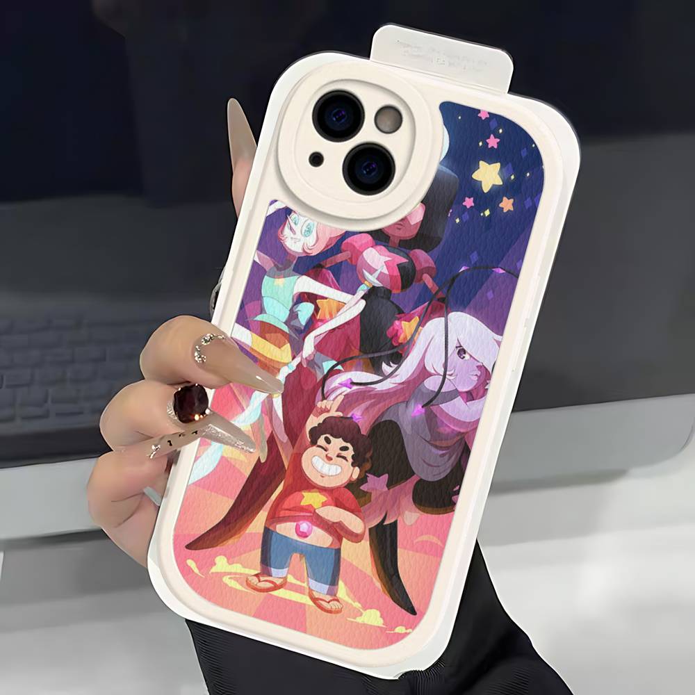 S-Steven Cartoon Funny U-Universe Phone Case Hard Leather For iPhone 16 15 14 13 12 Mini 11 14 Pro Max Xs X Xr 7 8 Plus
