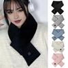 USB Heated Thermal Scarf 3 Temperature Levels Solid Color Thickened Scarf Autumn Winter Women Neck Warmer