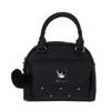 Sanrio Characters Boston Shoulder x x Synthetic Leather Bag, 16.5 19.5 10cm, 347g, (Kuromi)