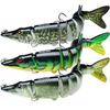 TRUSCEND Fishing Set of Lifelike Minnows for Saltwater and Sea Spanish Mackerel [9-Joint Design] Lure, Ajing, 20g, 3, Freshwater, Bass, Bluefish,