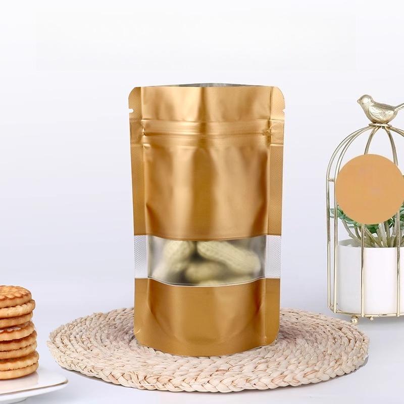 Окно Независимый Пакет из Алюминиевой Фольги с Запайкой, Цветной Влагостойкий и Светонепроницаемый Пакет для Упаковки Цветочного Чая и Орехов, Пакеты для Запайки Конфет и Снеков