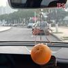 Simulated Fruit Car Ornament Cute Foam Fruit Decoration Persimmon, Orange, Peach Shapes Auto Interior Decor Accessories