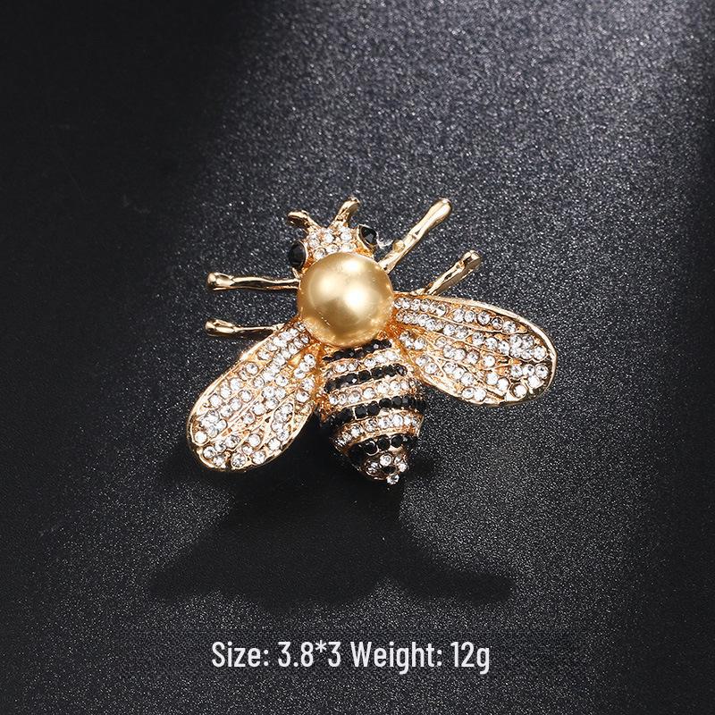 Брошь в виде пчелы с каплями масла в новом стиле - милая булавка в виде животного для воротников и аксессуаров одежды