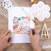 16pcs Reusable Craft Stencils Textured Hollow-out Painting Stencils Layered Drawing Stencils