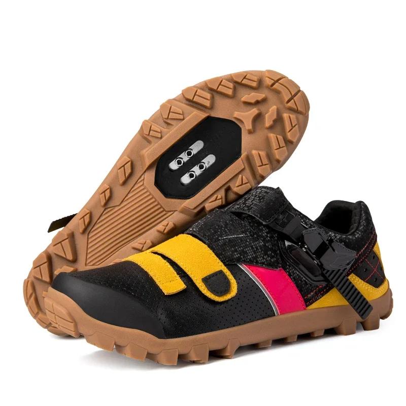 2026 Велосипедные кроссовки для горного велосипеда Мужские Велосипедные кроссовки MTB Шипы Обувь Высокое качество Мужские Спортивные Внедорожные Велосипедные ботинки Плоская обувь SPD